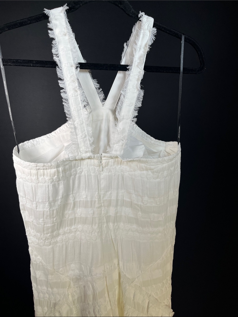 Josie Natori Women’s Cream Textured Strappy size 10 off white